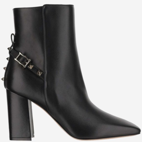 Valentino Garavani Rockstud square toe ankle boot in nappa - Picture 1 of 15